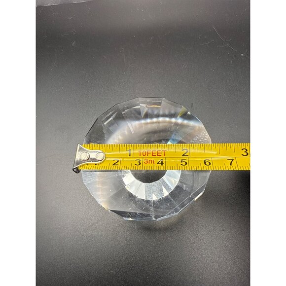 Faceted Crystal Paperweight Display Gemstone 2.5" Diameter 1.25 High - Picture 6 of 7